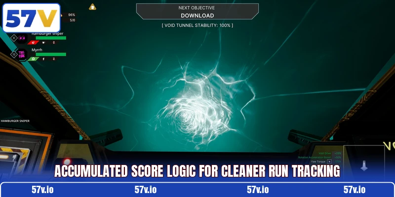 Accumulated score logic for cleaner run tracking Accumulated score logic for cleaner run tracking