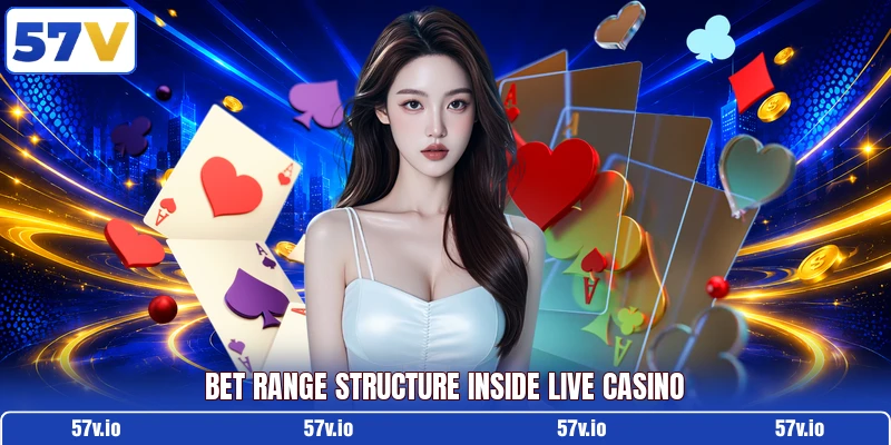 Bet range structure inside live casino