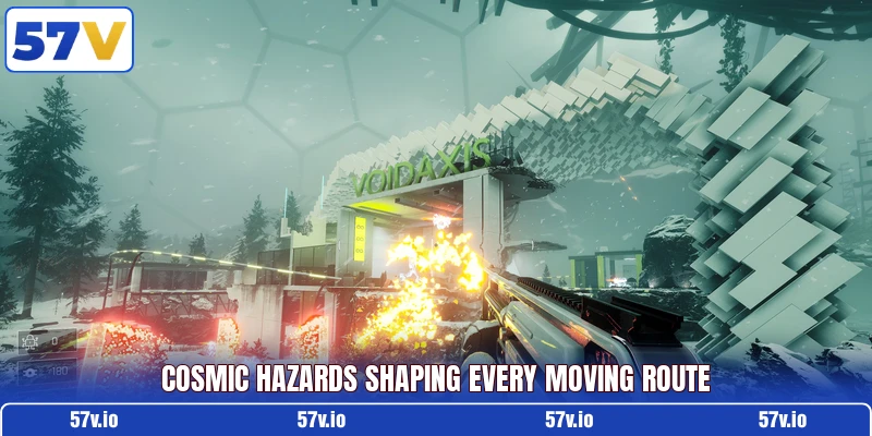 Cosmic hazards shaping every moving route Cosmic hazards shaping every moving route