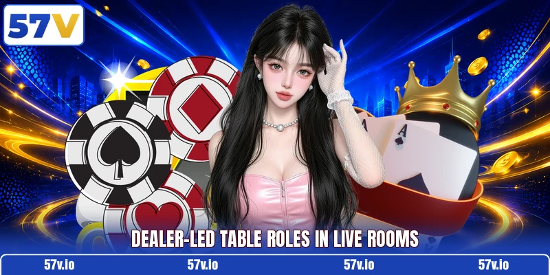Dealer-led table roles in live rooms Dealer-led table roles in live rooms