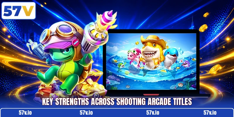 Key strengths across shooting arcade titles Key strengths across shooting arcade titles
