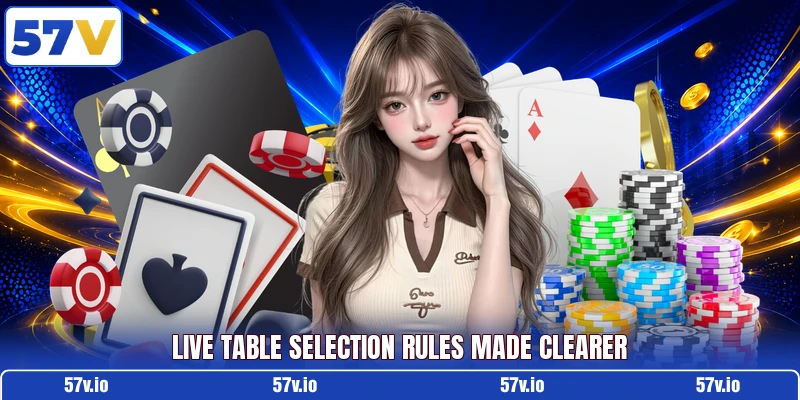 Live table selection rules made clearer
