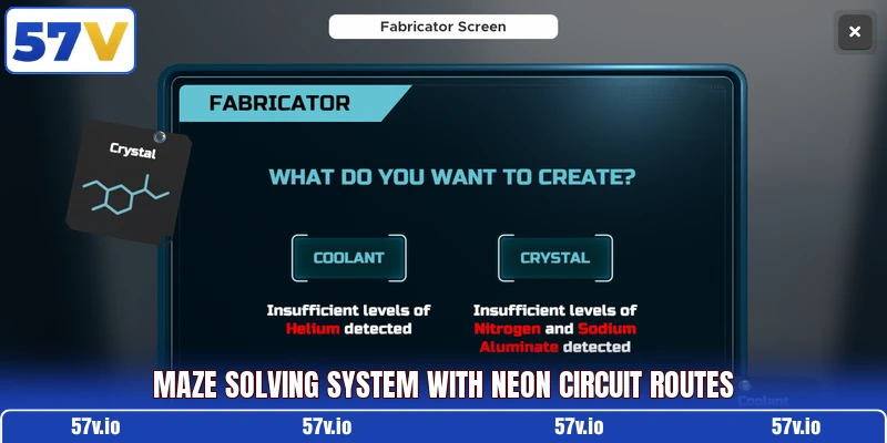 Maze solving system with neon circuit routes
