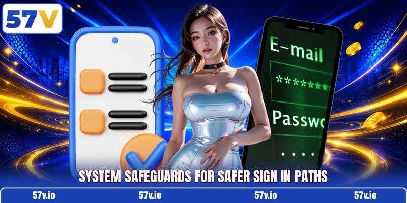 System safeguards for safer sign in paths