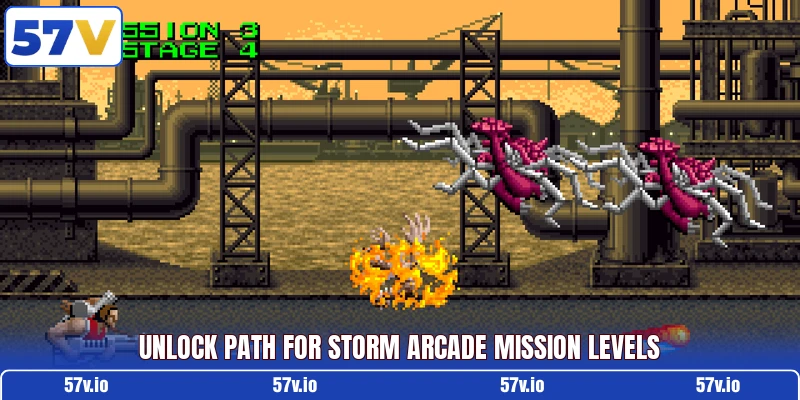 Unlock path for Storm Arcade Mission levels